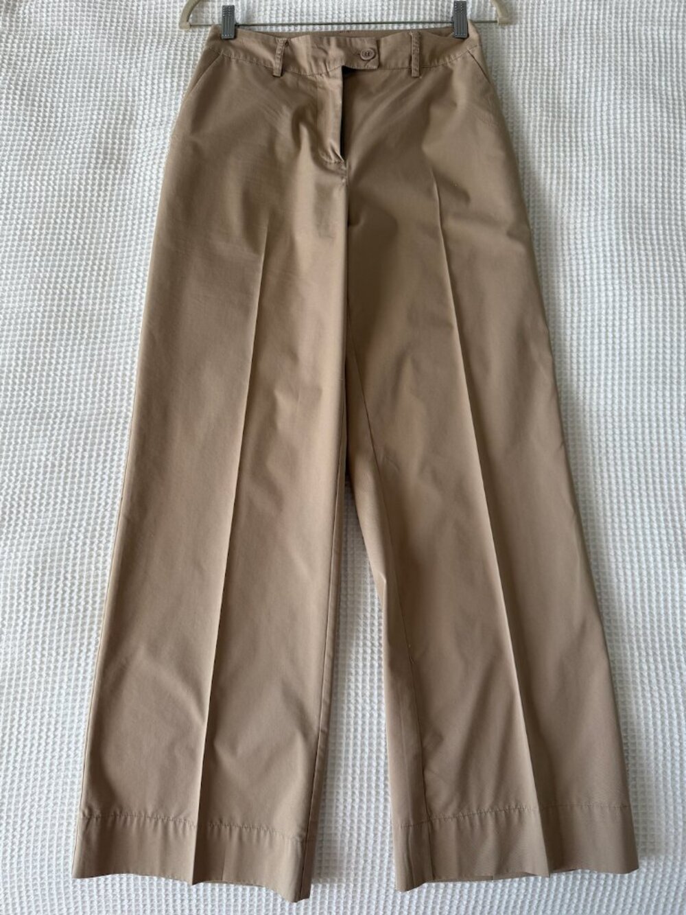 Lightweight Khaki High Waisted Tailored Pants